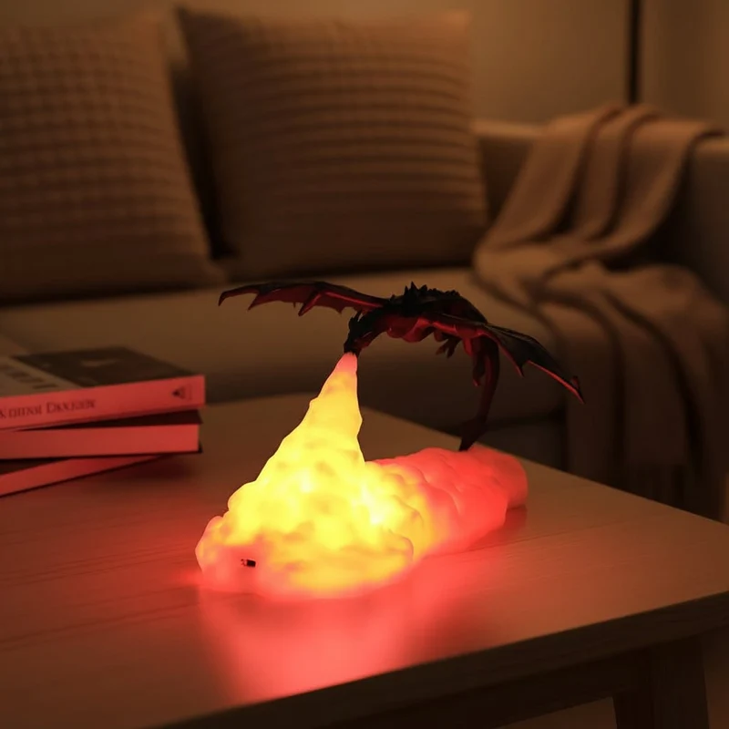Halloween Decorative Dragon Night Light with LED Illumination for Children's Room