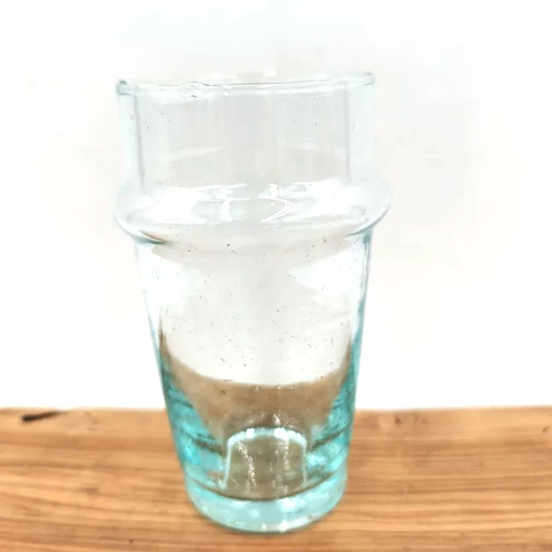 Vaso de Té Beldi Marroquí – Cristal Transparente Artesanal y Ecológico