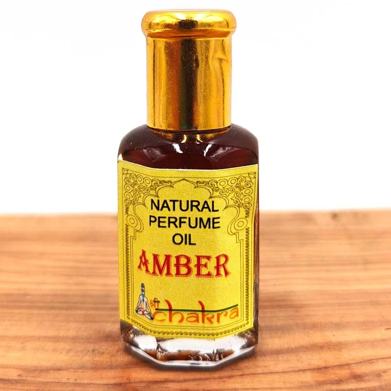 Perfume en Aceite Natural de Ámbar CHAKRA – Roll-On 10ml | Aroma Cálido, Sensual y Sin Alcohol