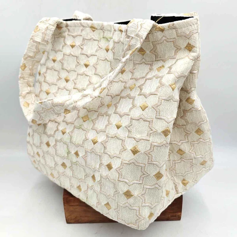 👜 Bolso de Playa Estilo Andalusí – Diseño de Estrella Árabe | Varios Colores Disponibles