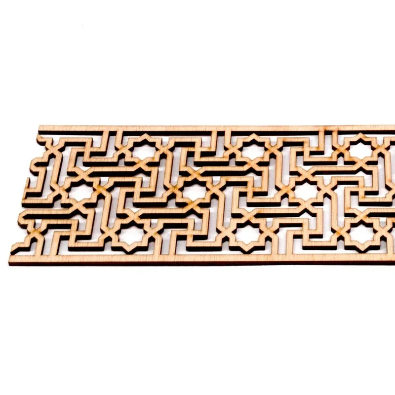 Celosía Árabe en Madera Laminada 5mm – Corte Láser con Diseño Geométrico