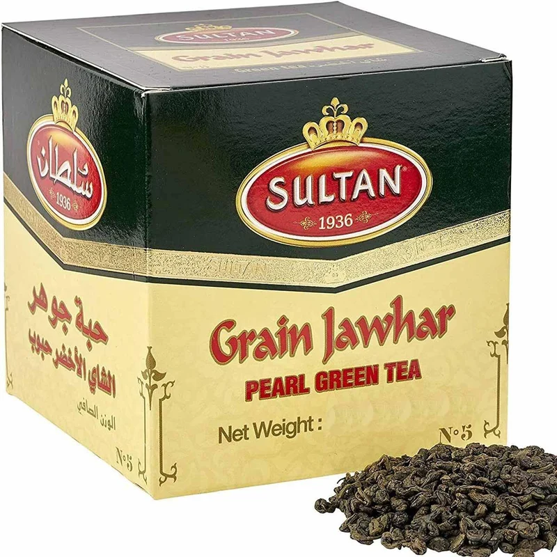 Té Verde Sultan Al Jawhar | Calidad Suprema - Grano Extra 100% Natural - Antioxidante y Digestivo (200g)