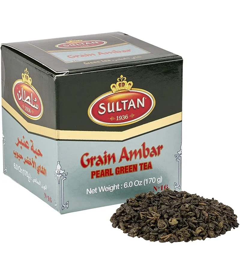 Té Verde en Grano - Sultan Al Ambar | Calidad Suprema 100% Natural - Antioxidante y Digestivo (200g)
