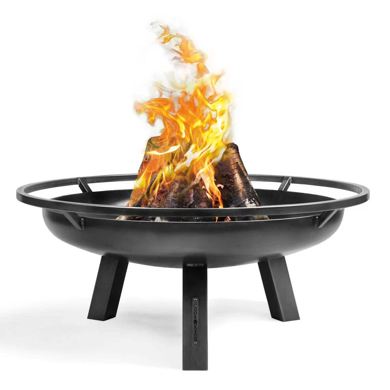 Cook King - Brasero, Brasero Exterior, Brasero Jardin, Brasero de jardín XXL «PORTO» 80 cm, Pozo de Fuego Fire Bowl, Hoguera Jardín con Trípode y Asas