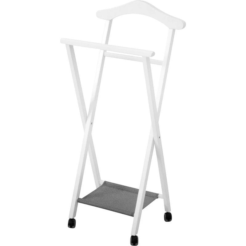 ARIT NELSON - Galán De Noche Plegable En Madera De Haya Maciza, Color: Blanco