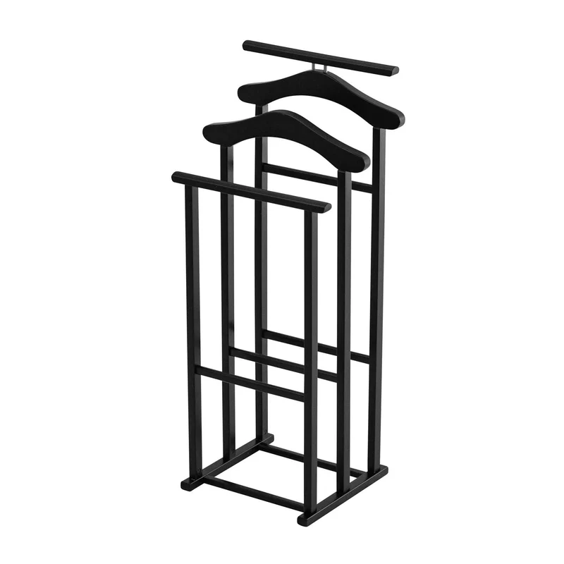 ARIT MAXI - Galán de Noche para Dormitorio, Soporte Triple, Madera, Color: Negro