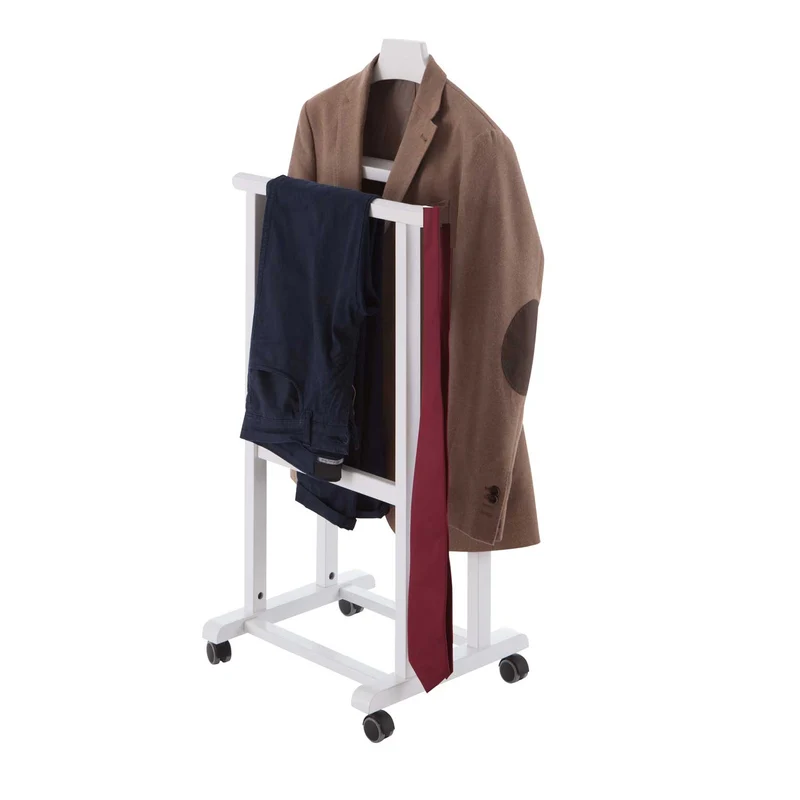 ARIT MIRANO - Galán de Noche para Dormitorio, Madera, Elegante, Color: Blanco