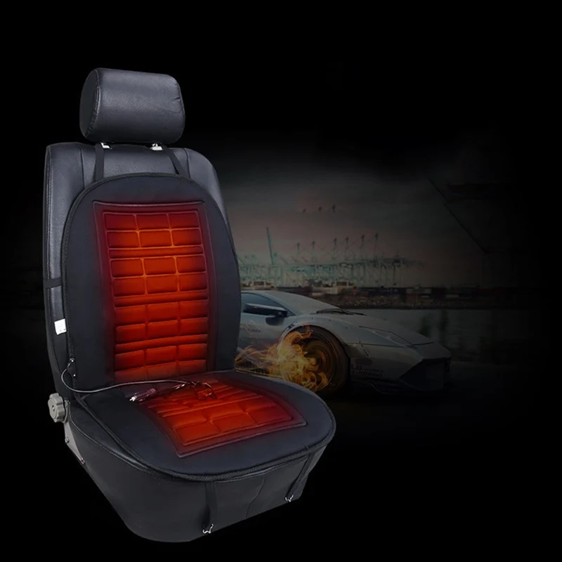 Car Seat Heating Mat with Remote Control, 12V Cigarette Lighter, 2 pcs