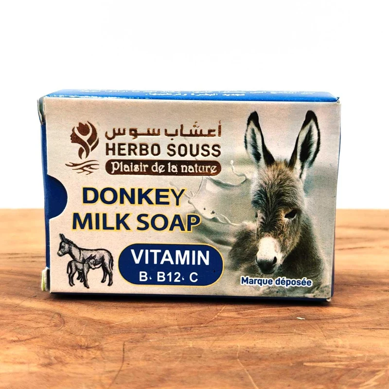 Jabón de Leche de Burra con Vitaminas B, B12 y C - Marca Herb Souss