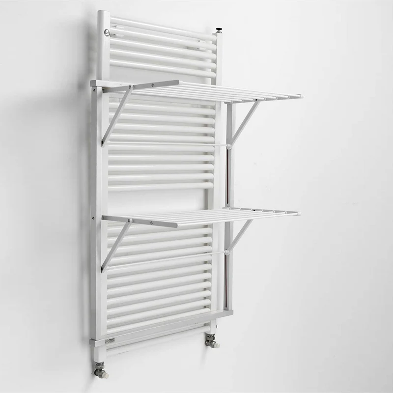 ARIT - Tendedero Pared KLAUS, Tendedero plegable pared En Madera De Haya Maciza - 10 m, Color: Blanco