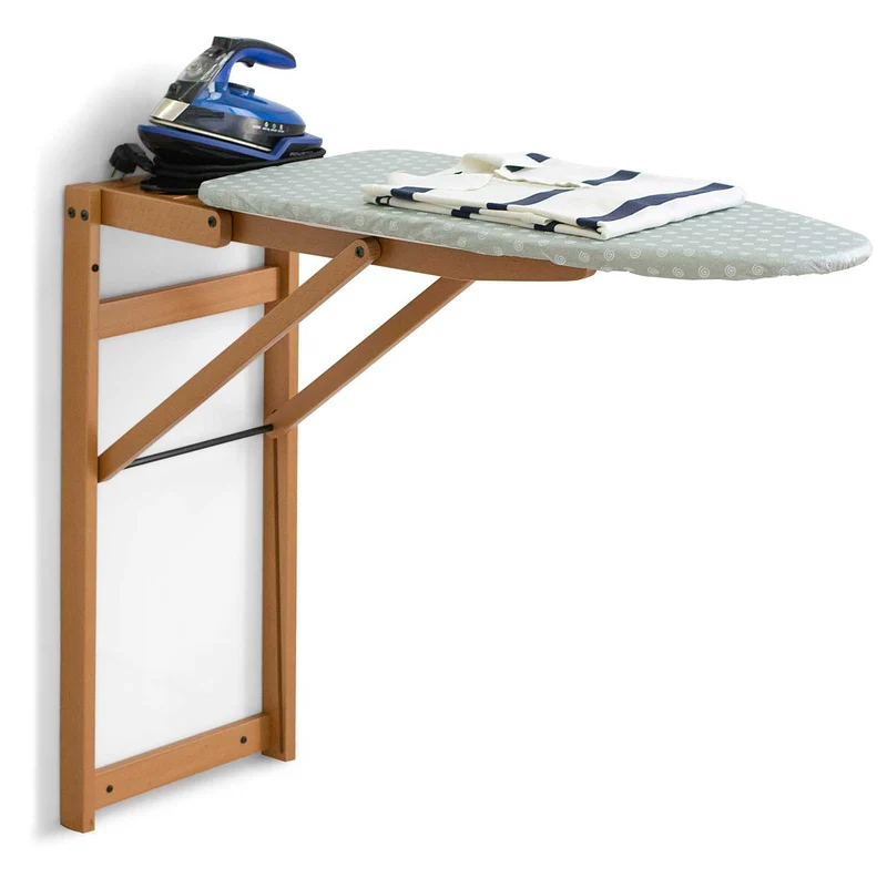 ARIT - Tabla de planchar, STIROJOLLY, Tabla de planchar de madera, montaje en pared, plegable, fácil de instalar con tacos incluidos, 86 x 38 cm