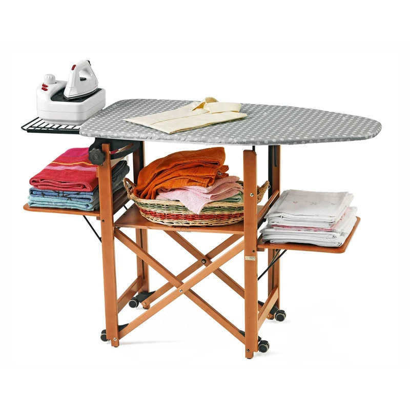 ARIT - Tabla de planchar, BRAVO, Estación de planchado, Tabla de planchar de madera, 115 x 54 cm, Altura 86-92 cm, Made in Italy, Cerezo