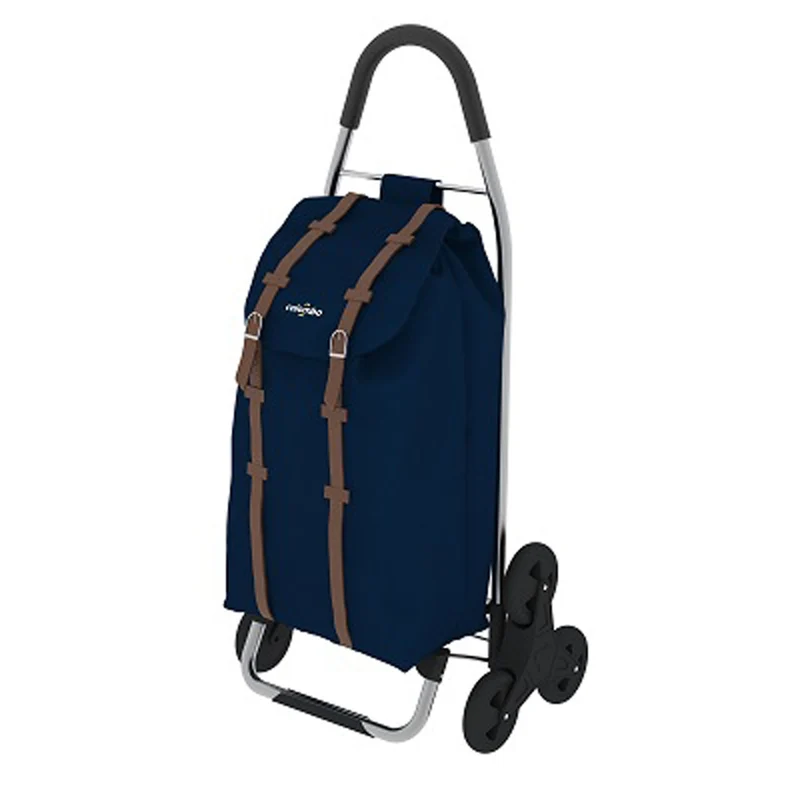 Colombo DAKAR 3 - Carrito de compras, carrito de la compra, con bolsa de poliéster impermeable, capacidad grande de 50 litros, azul