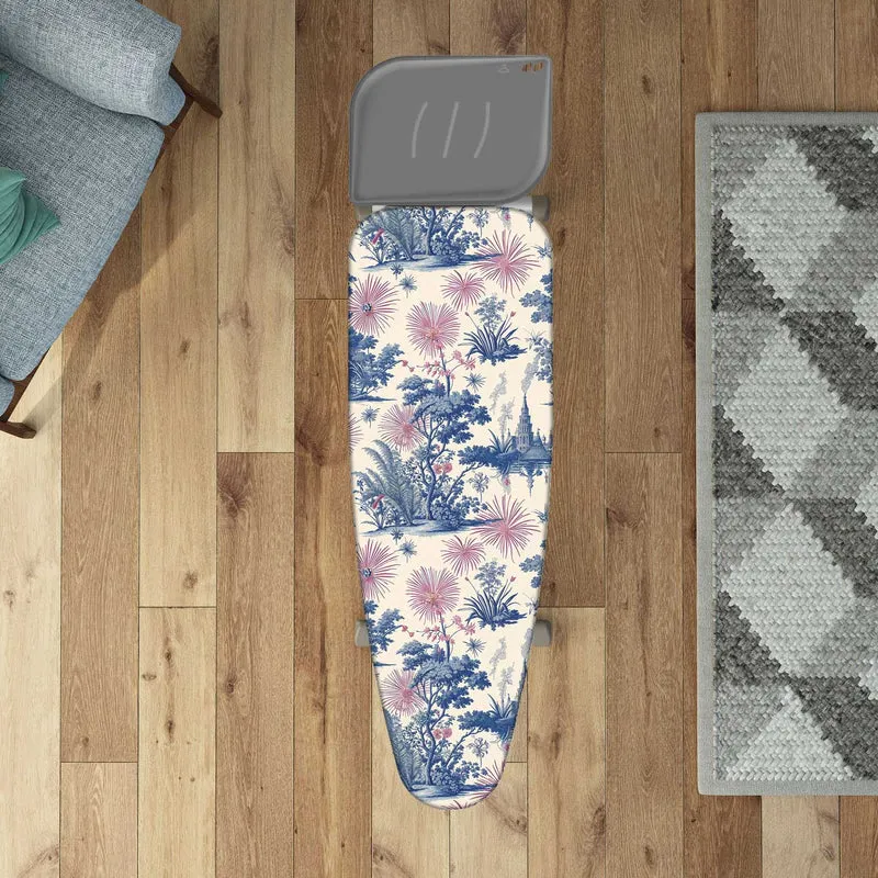 Colombo Spring Blossom - Funda Tabla Planchar, tamaño XL, 140×55 cm, 2 capas, algodón 100 % y molton, clip de fijación, Hecha en Italia, alta calidad