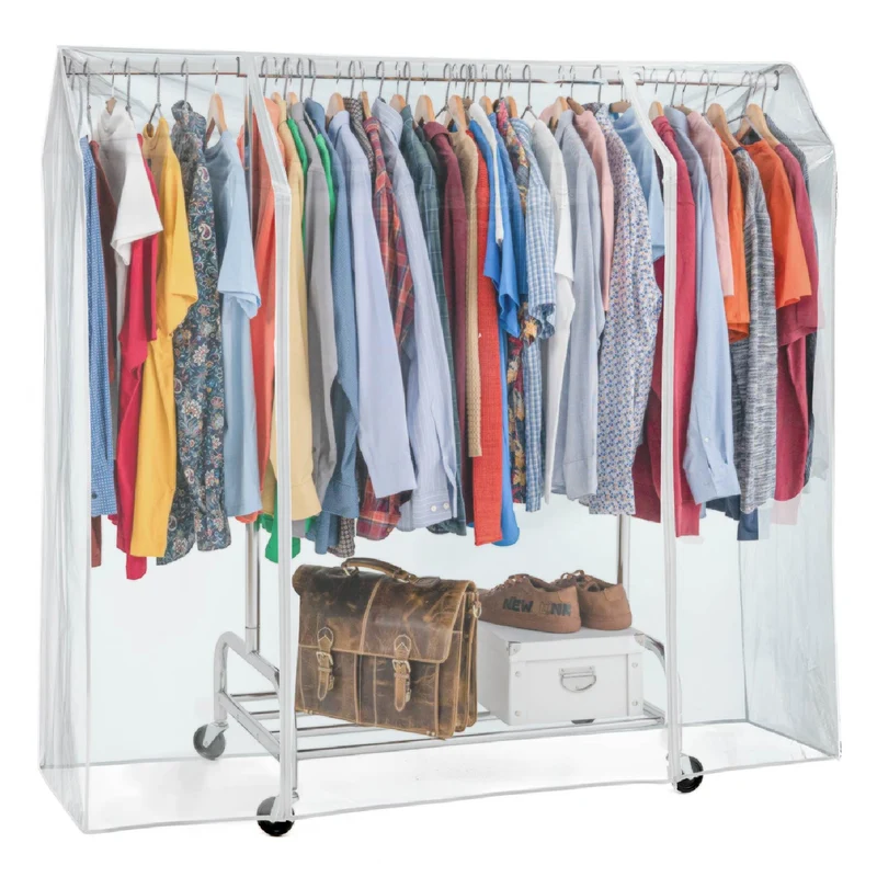 Tatkraft Defender - Funda para burro de ropa 160 x 60 x 145 cm, Transparente, protege ropa contra el polvo, humedad y los rayos UV