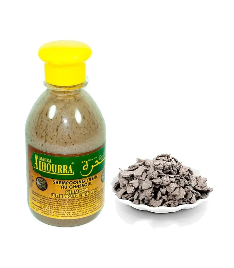 Champú Natural de Ghassoul ó RHASSOUL - 250 ml - Anticaída - Embellece el Cabello - Al Hourra