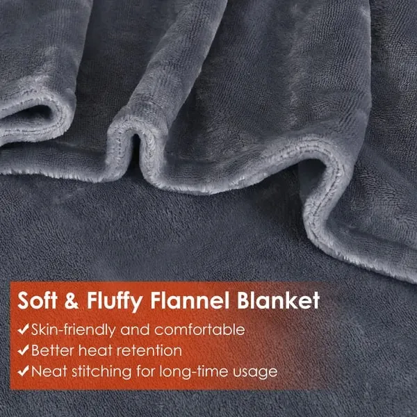 Electric Heated Blanket Poncho with USB Power and Adjustable Temperature