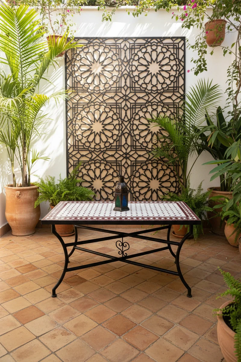 Mesa de Mosaico Marroquí 100x60cm - Varios Colores - Terraza Jardín - Arte Andalusí