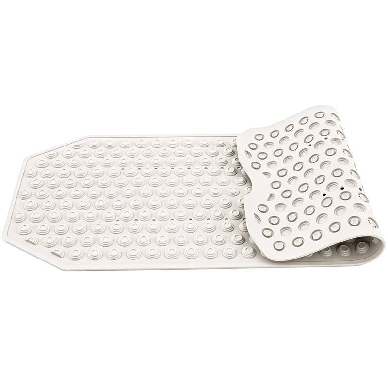 Tatkraft Secure - Alfombra Baño Antideslizante, 40x103cm, Alfombra ducha, con ventosa, Made in Italy, Protección contra resbalones, Blanco