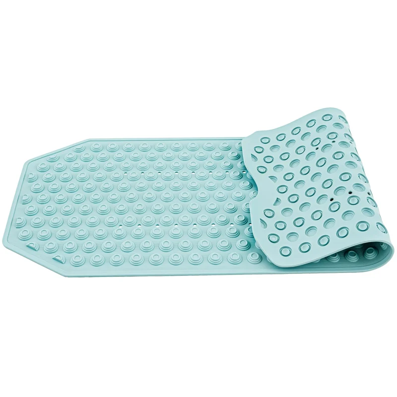 Tatkraft Secure - Alfombra Baño Antideslizante, 40x103cm, Alfombra ducha, con ventosa, Made in Italy, Protección contra resbalones, Azul