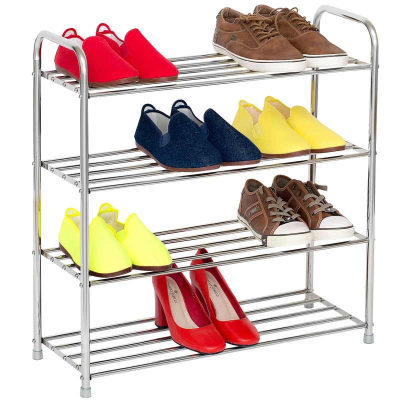 Tatkraft Good Zapatero de Metal de 4 Niveles, Duradero y Resistente