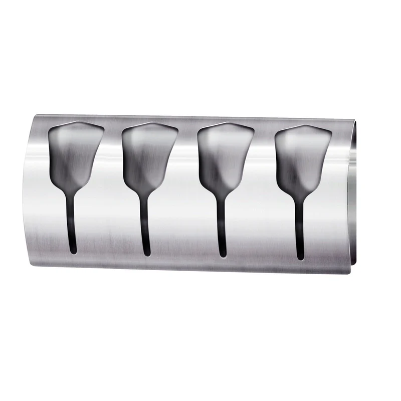 Tatkraft Florida Toallero Autoadhesivo para Baño y Cocina para 4 Toallas, Acero Inoxidable
