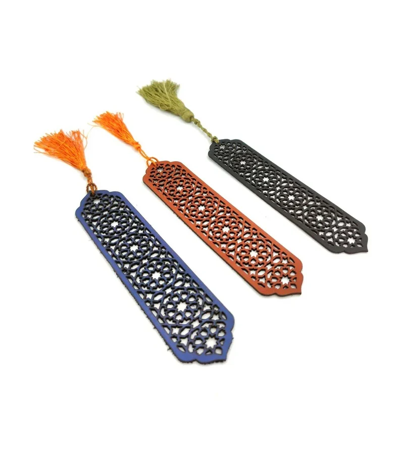 Marcapáginas de Cuero Corte láser con Diseño Inspirado en la Alhambra