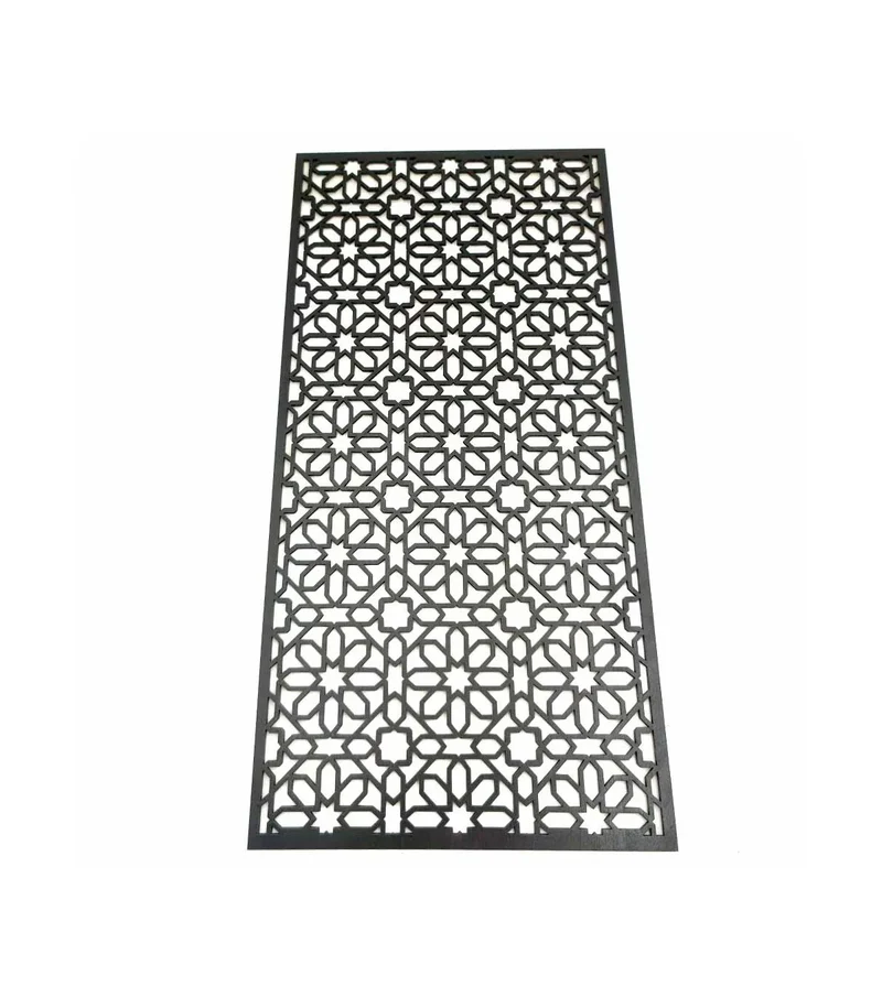 Cuadro Decorativo Celosía Árabe en Madera Wengué - Arte Oriental - Modelo Warda 60 x 30 cm - Personalización Disponible