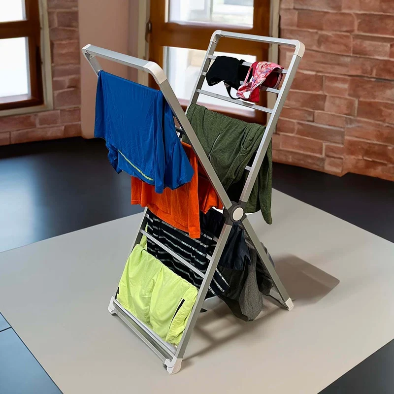 Freestanding Foldable Electric Clothes Dryer with 24 Heated Rungs for Clothes