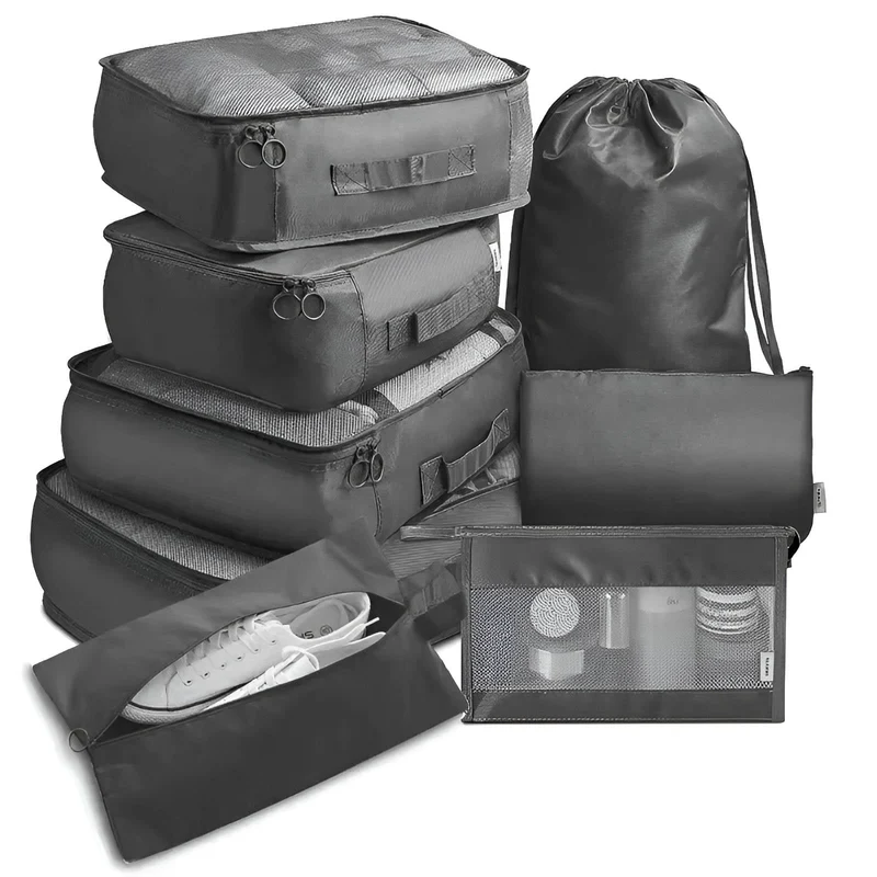 7-Piece Travel Organizer Set with Mesh