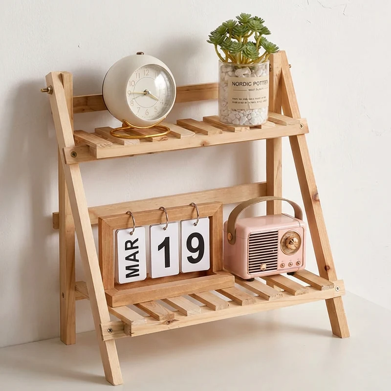 Estanteria de Madera 2 Niveles para Escritorio