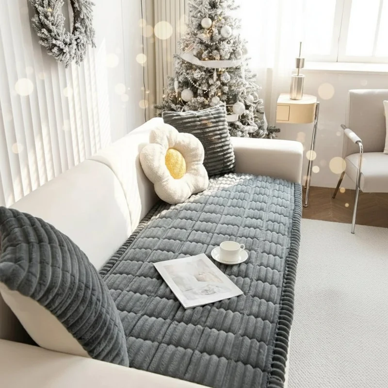 Elegant Plush Sofa Cover