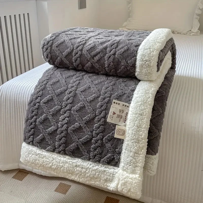 Thick Cozy Blanket for Home Relaxation Warm Embrace