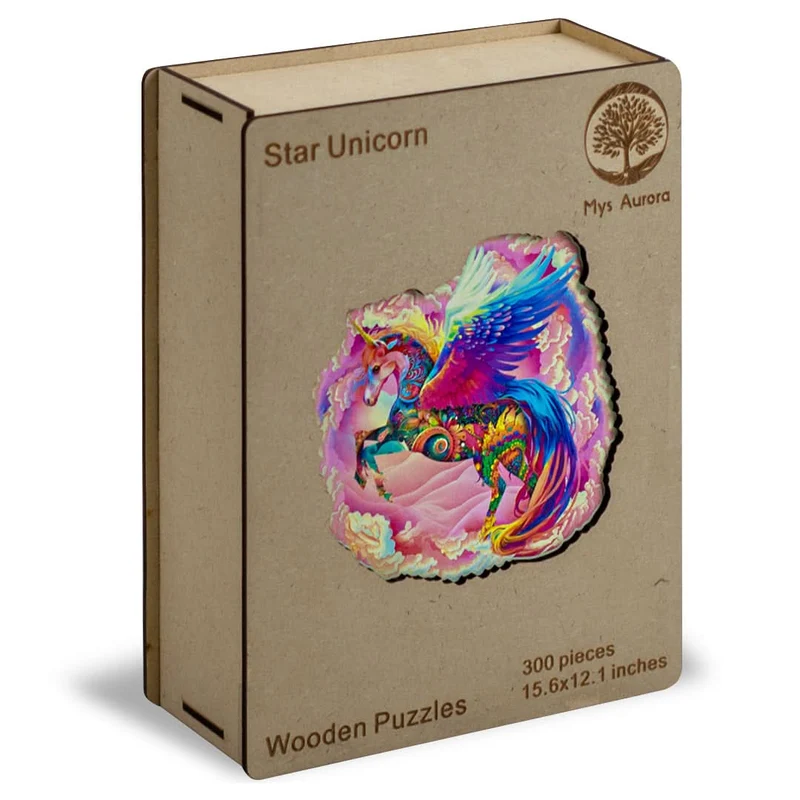 Puzzle de Madera de 300 Piezas Diseño Unicornio