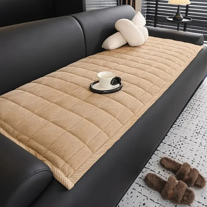 Quilted washable sofa throw decorative protection for the living area