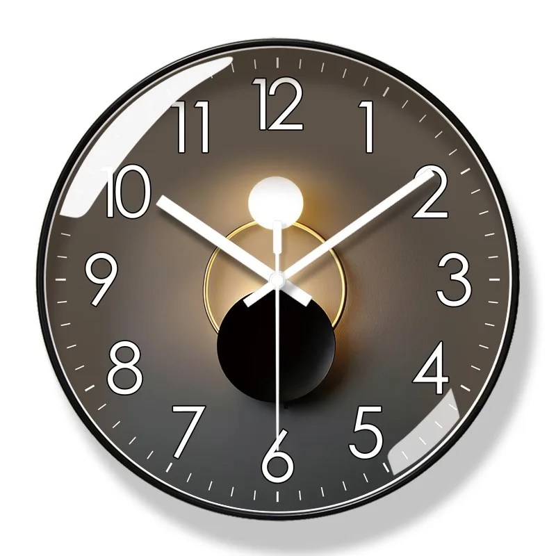 Round Wall Clock Minimalist Silent Time Display