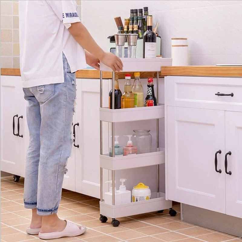 Organizador de 4 Estantes con Rueda Shelf Rack
