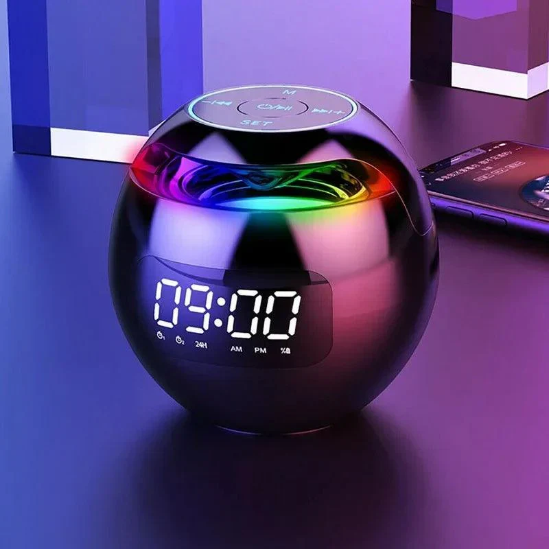 Smart multifunctional Bluetooth alarm clock with LED display and lamp