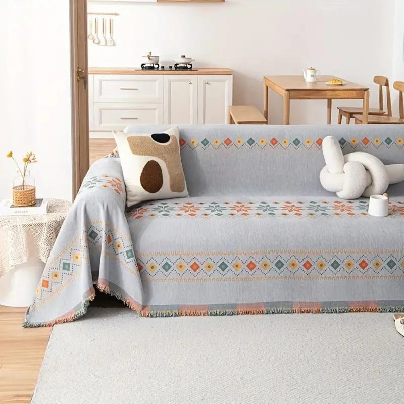 Stylish bohemian fringe sofa for home interiors