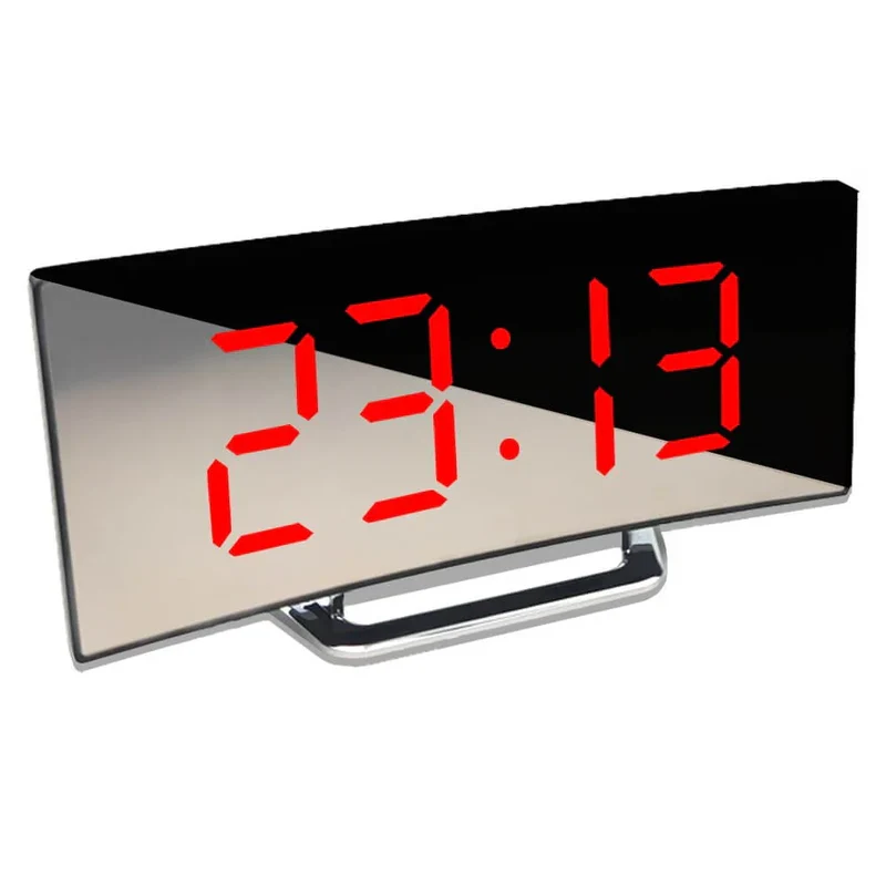 Elegant Curved LED Digital Clock