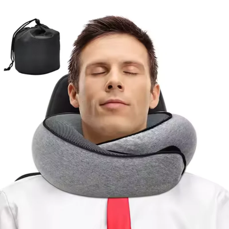 Comfortable travel pillow with neck support