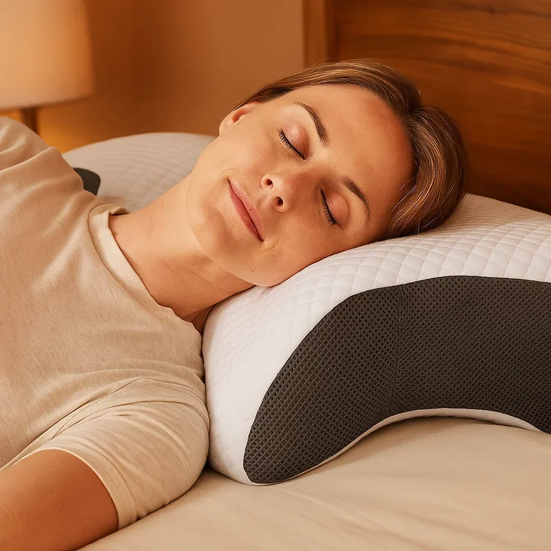 Comfortable pillow for a healthy head sleep