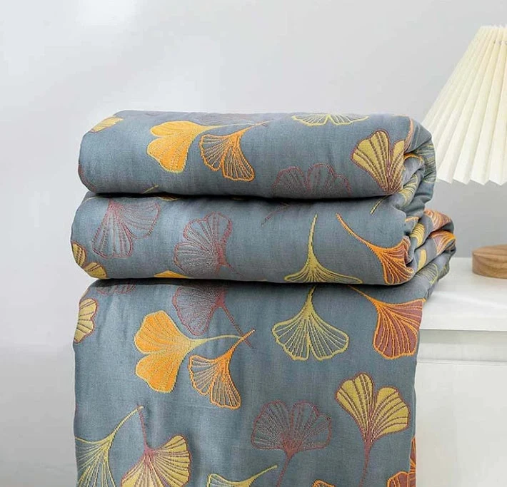 Elegant Leaf Blanket for Interiors