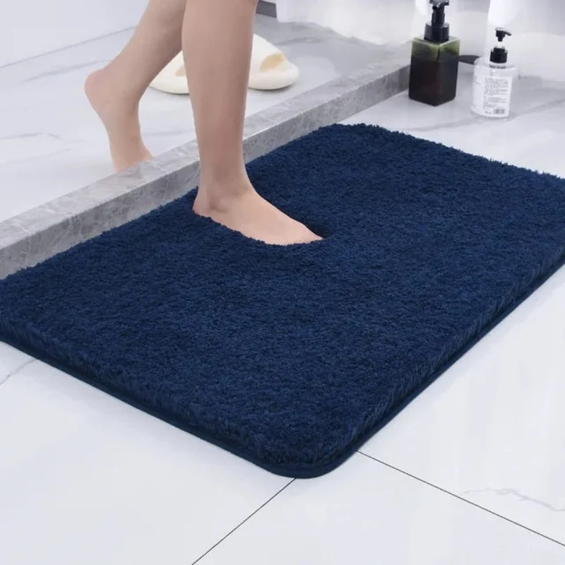 Extremely cozy plush microfiber bathroom rug