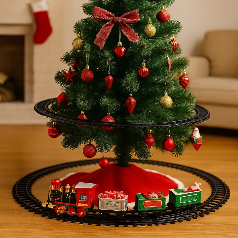 Magical Christmas Tree with Train – Animated Holiday Decoration
