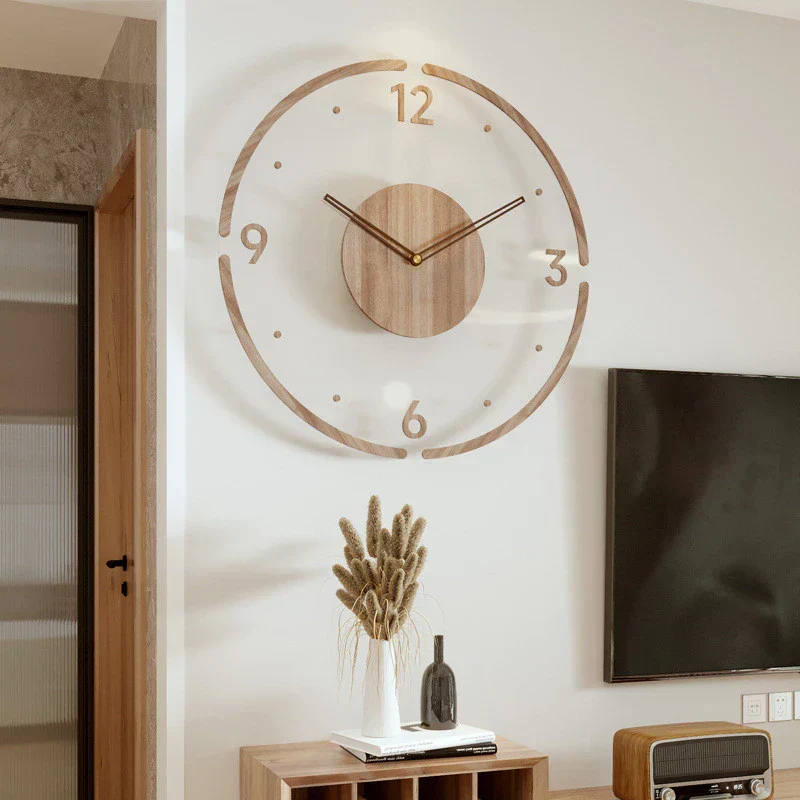 Modern Scandinavian Wooden Wall Clock