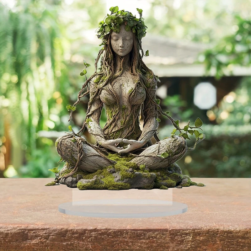Decorative 2D Bohemian Goddess for Elegant Interiors