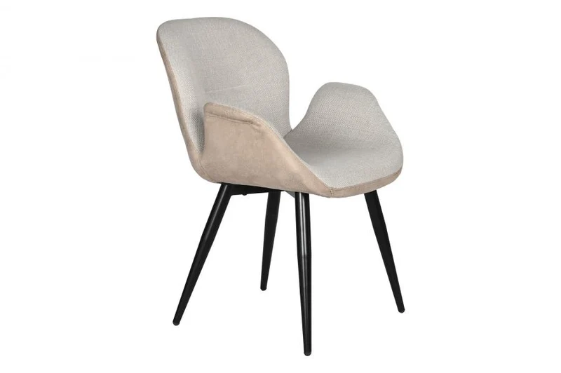 SILLA PU METAL 62X62X83 BEIGE