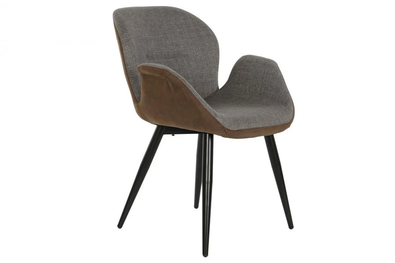 SILLA PU METAL 63X62X84 MARRON