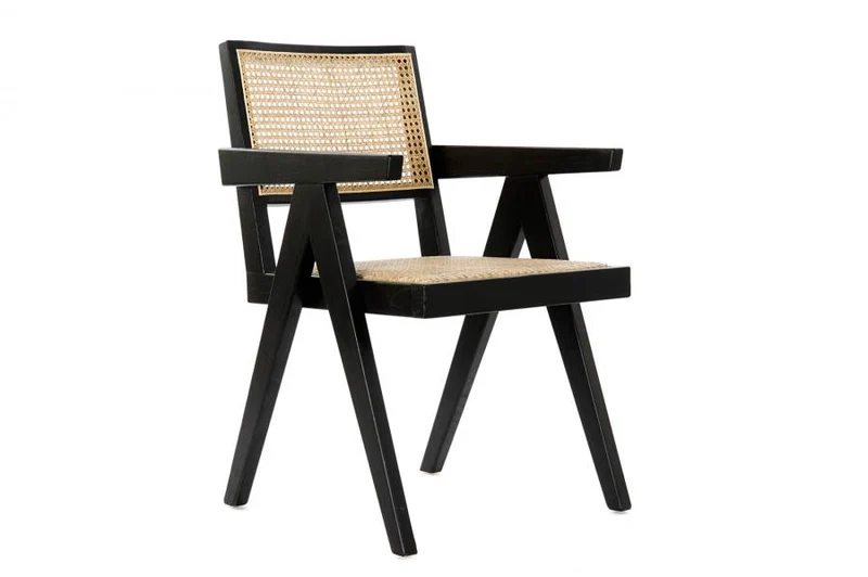 SILLA OLMO RATAN 56,5X60X86 REJILLA NEGRO